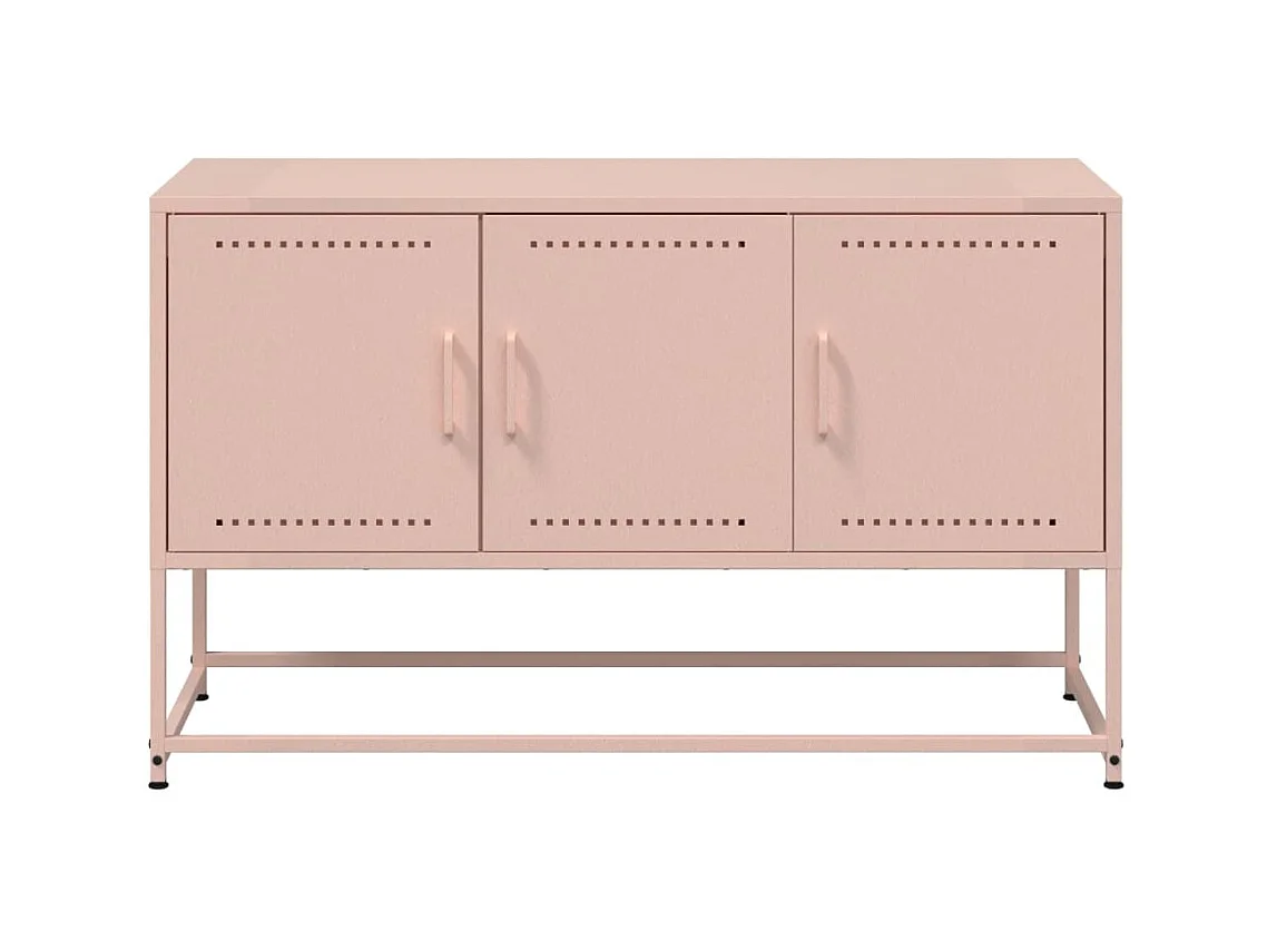 Meuble TV rose 100,5x39x60,5 cm acier