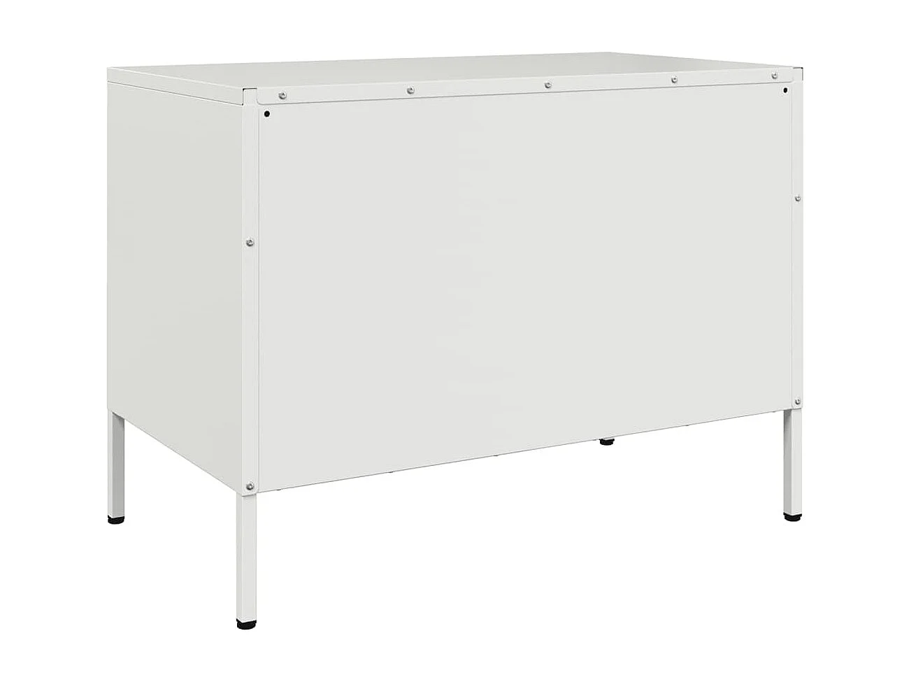 Meubles TV 2 pièces blanc 68x39x50,5 cm acier