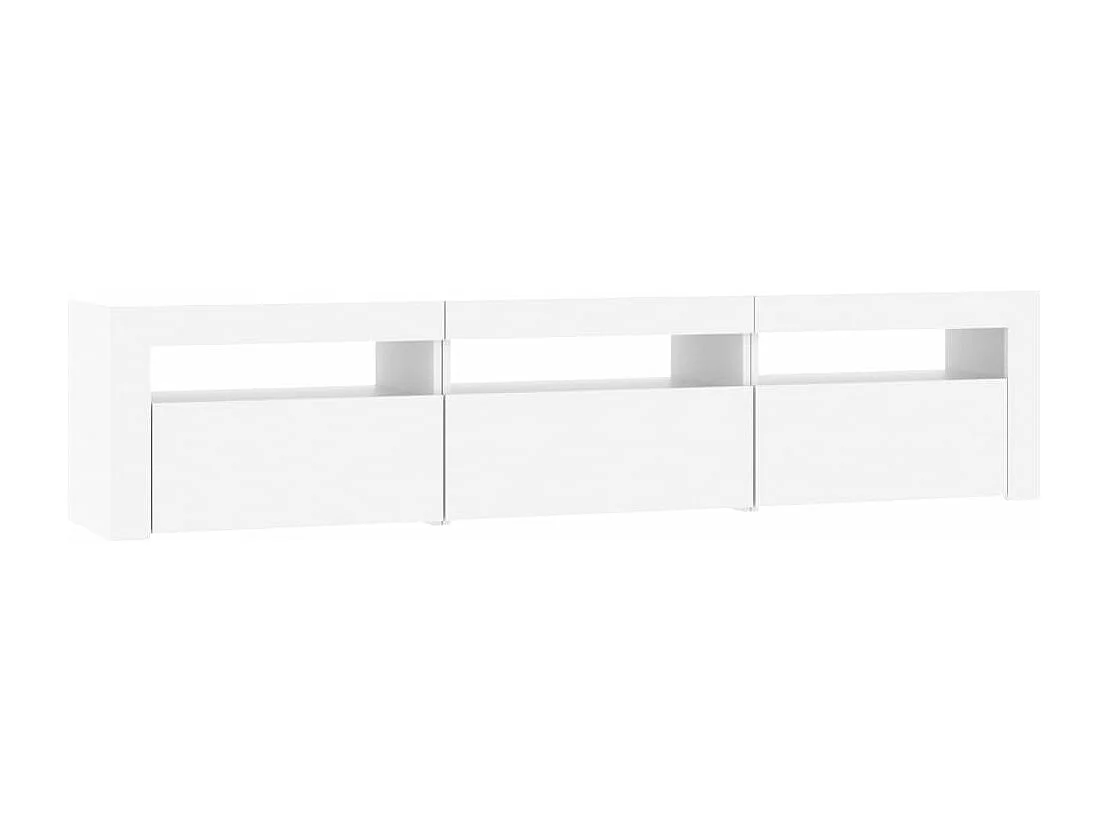 Meuble TV avec lumières LED Blanc 180x35x40 cm