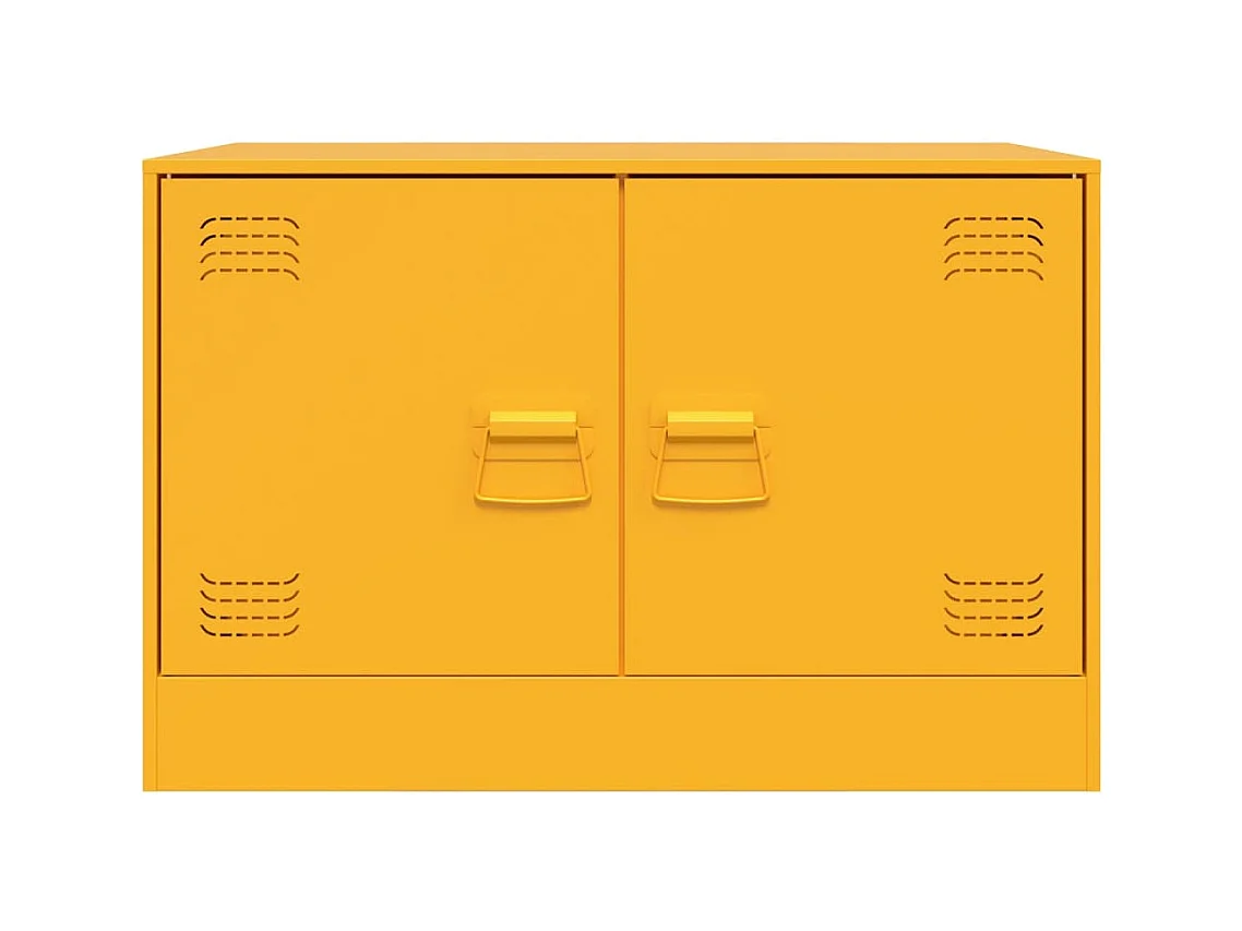 Meuble TV jaune moutarde 67x39x44 cm acier