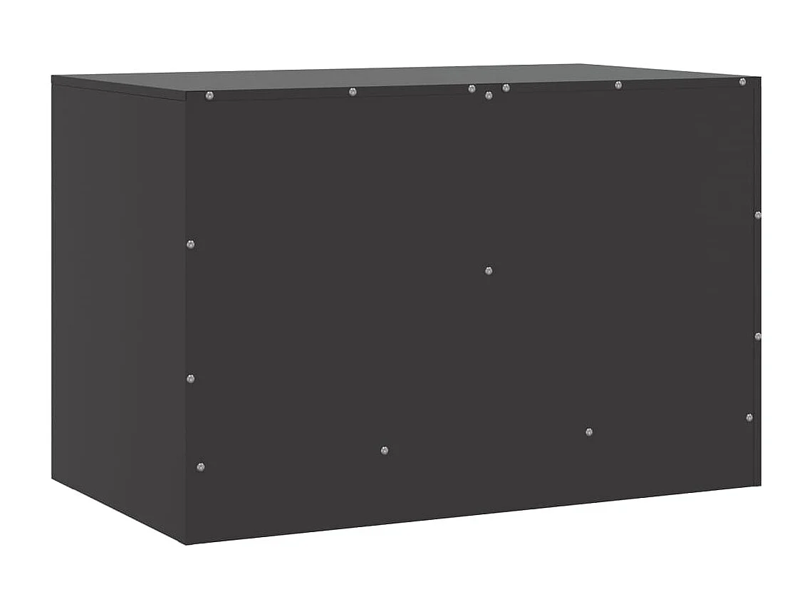 Meubles TV 2 pièces noir 67x39x44 cm acier