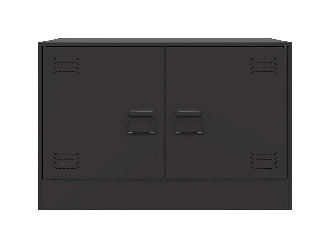 Meubles TV 2 pièces noir 67x39x44 cm acier