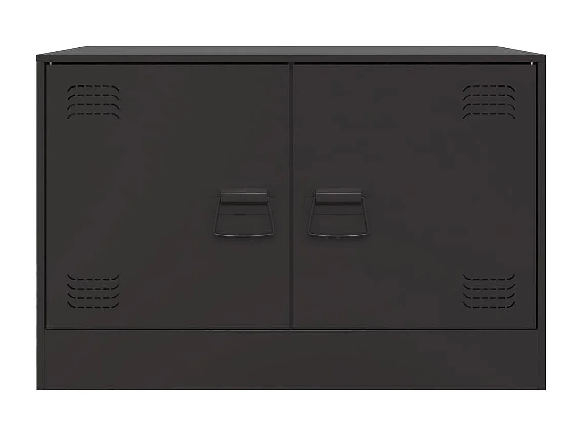 Meuble TV noir 67x39x44 cm acier