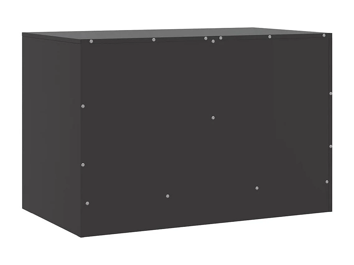 Meuble TV noir 67x39x44 cm acier