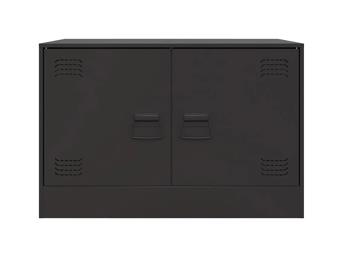 Meuble TV noir 67x39x44 cm acier
