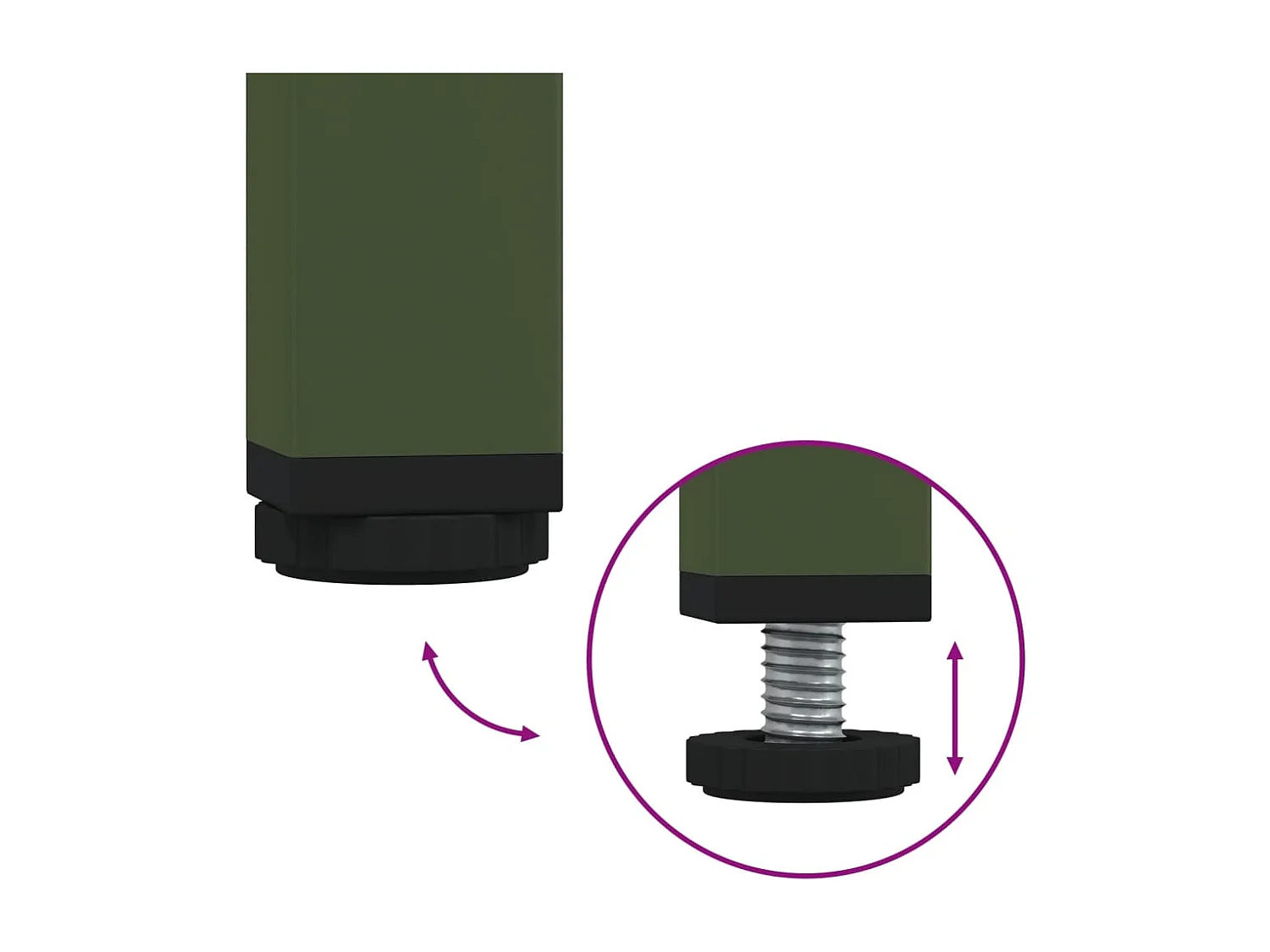 Meuble TV vert olive 68x39x43,5 cm acier laminé à froid