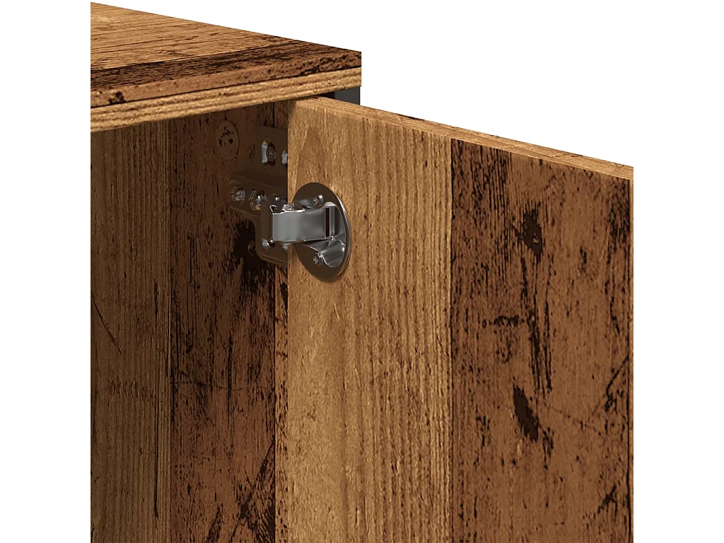 Meuble TV avec tiroir vieux bois 200x25x44 cm bois d'ingénierie