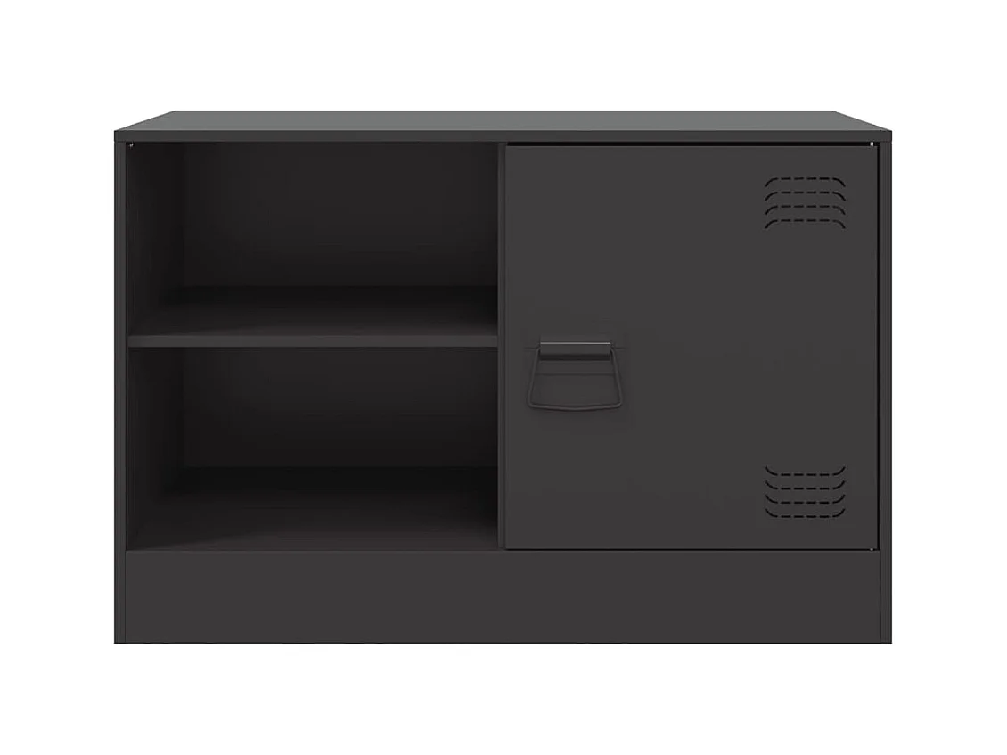 Meuble TV noir 67x39x44 cm acier