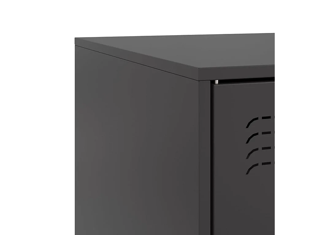 Meuble TV noir 67x39x44 cm acier