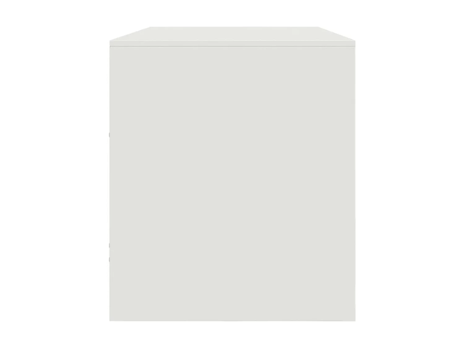 Meuble TV blanc 99x39x44 cm acier