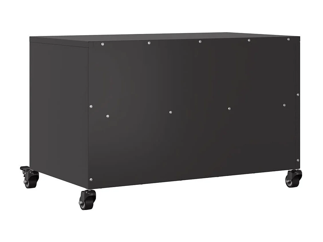 Meuble TV noir 68x39x43,5 cm acier laminé à froid