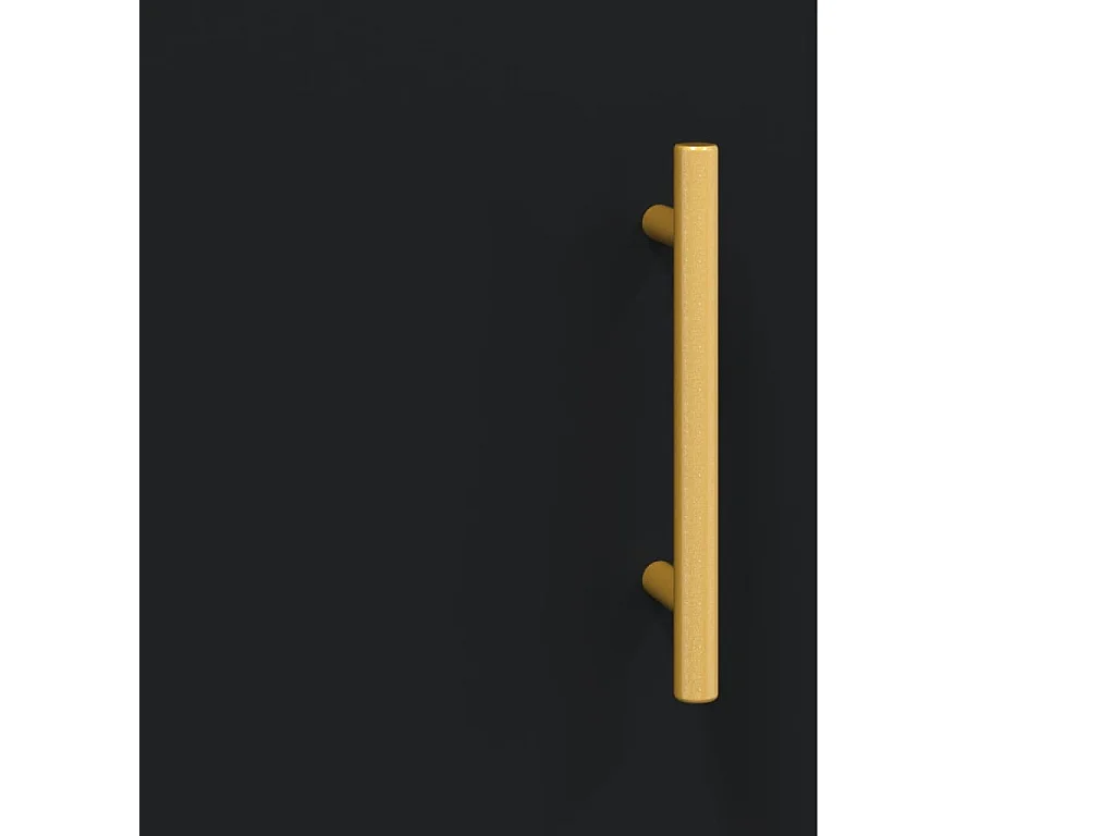 Meuble TV noir 150x30x50 cm bois d'ingénierie