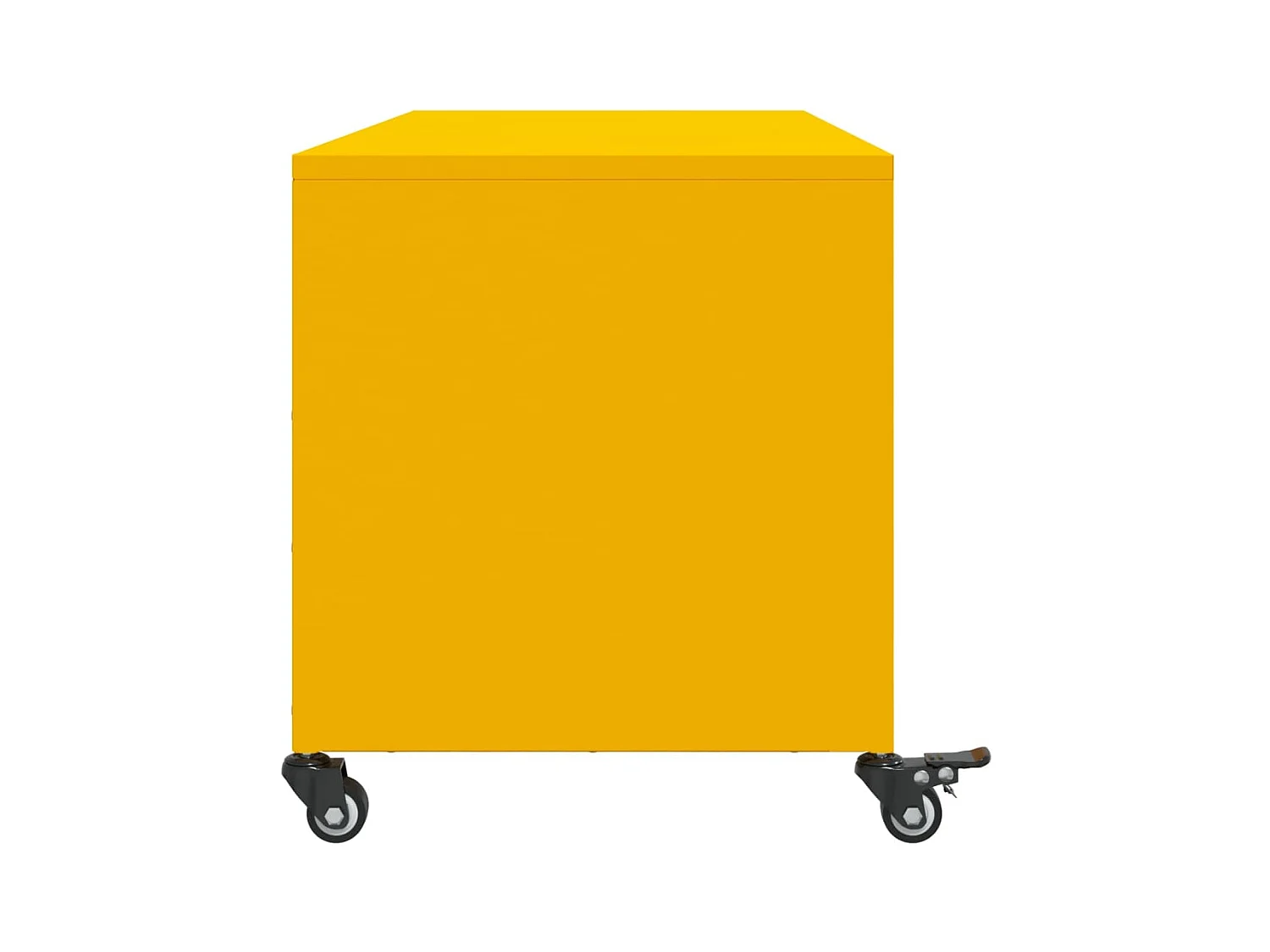 Meuble TV jaune moutarde 100,5x39x43,5 cm acier laminé à froid