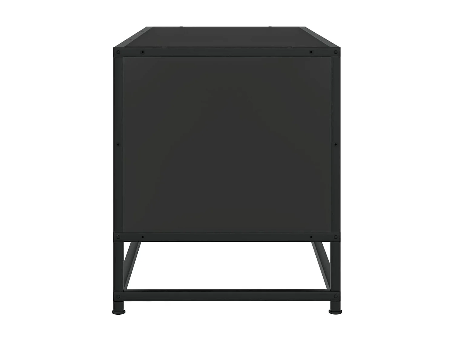 Meuble TV noir 80x34,5x40 cm bois d'ingénierie et métal