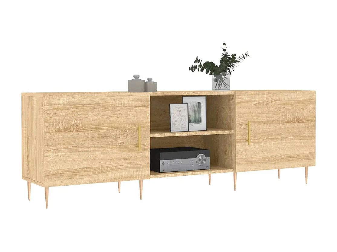 Meuble TV chêne sonoma 150x30x50 cm bois d'ingénierie