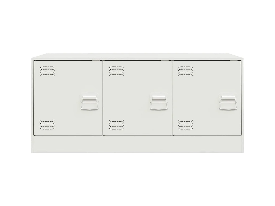 Meuble TV blanc 99x39x44 cm acier