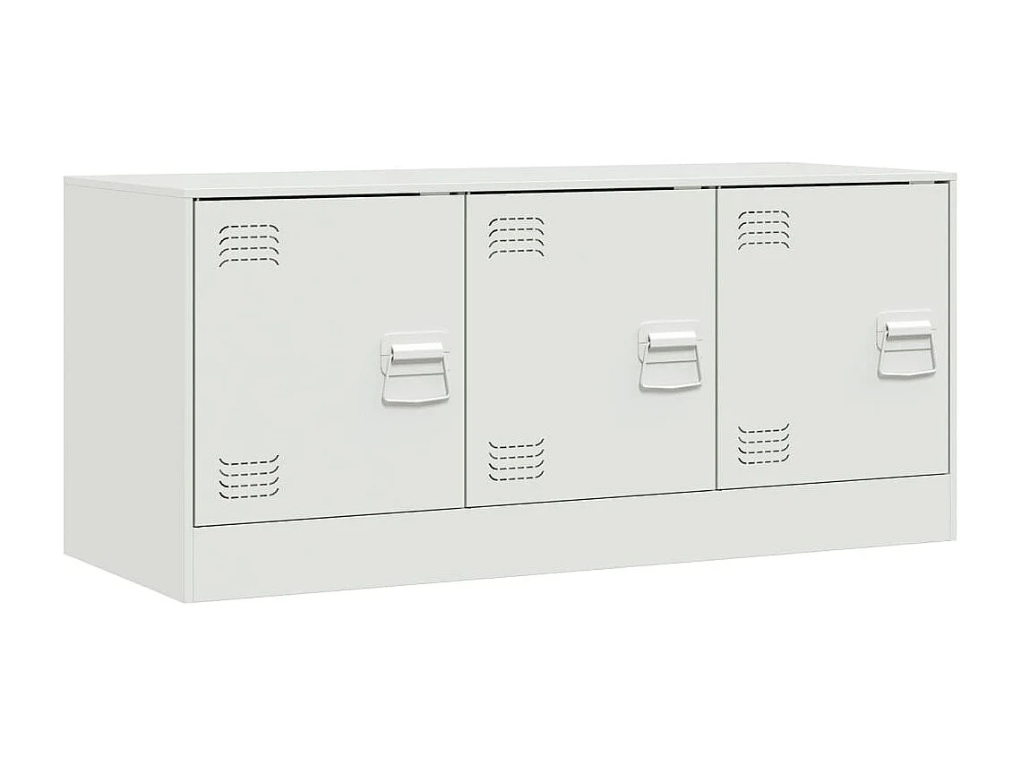 Meuble TV blanc 99x39x44 cm acier