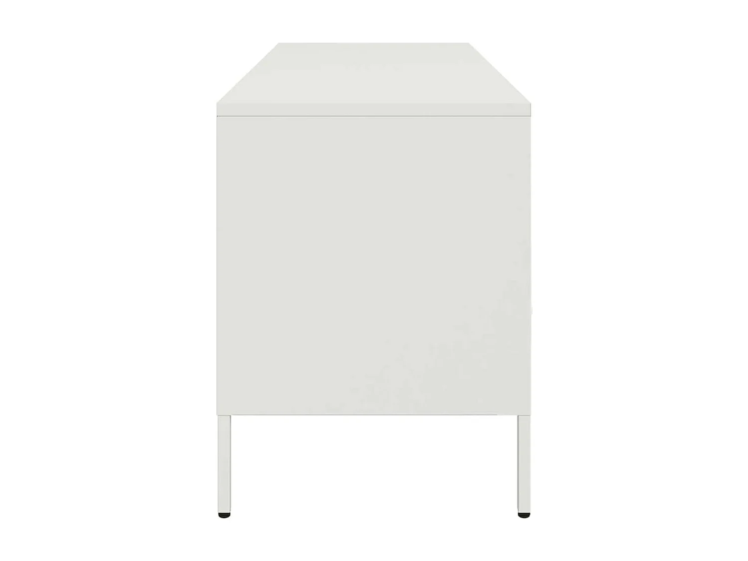 Meuble TV blanc 100,5x39x50,5 cm acier laminé à froid