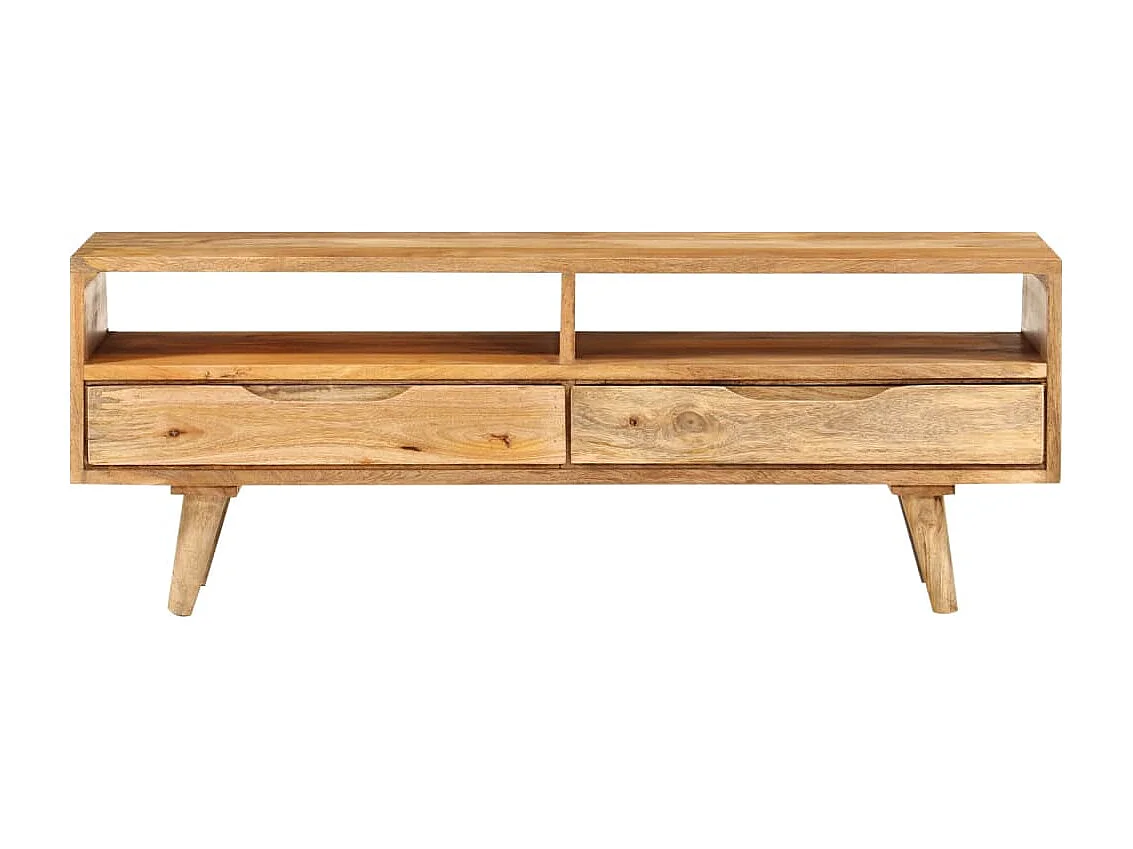 Meuble TV 140x30x41 cm bois massif de manguier