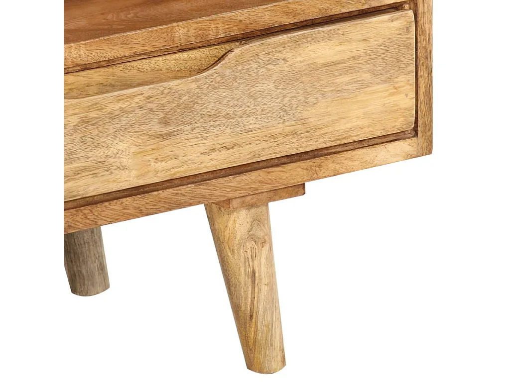 Meuble TV 140x30x41 cm bois massif de manguier