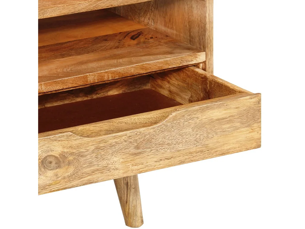 Meuble TV 140x30x41 cm bois massif de manguier