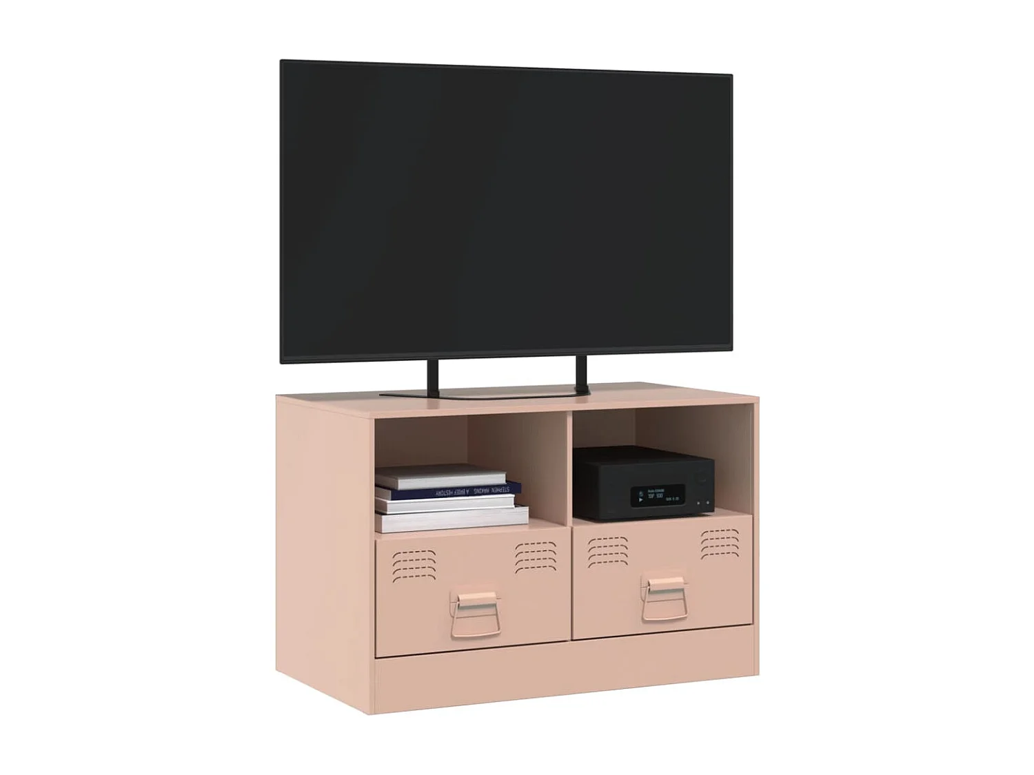 Meuble TV rose 67x39x44 cm acier