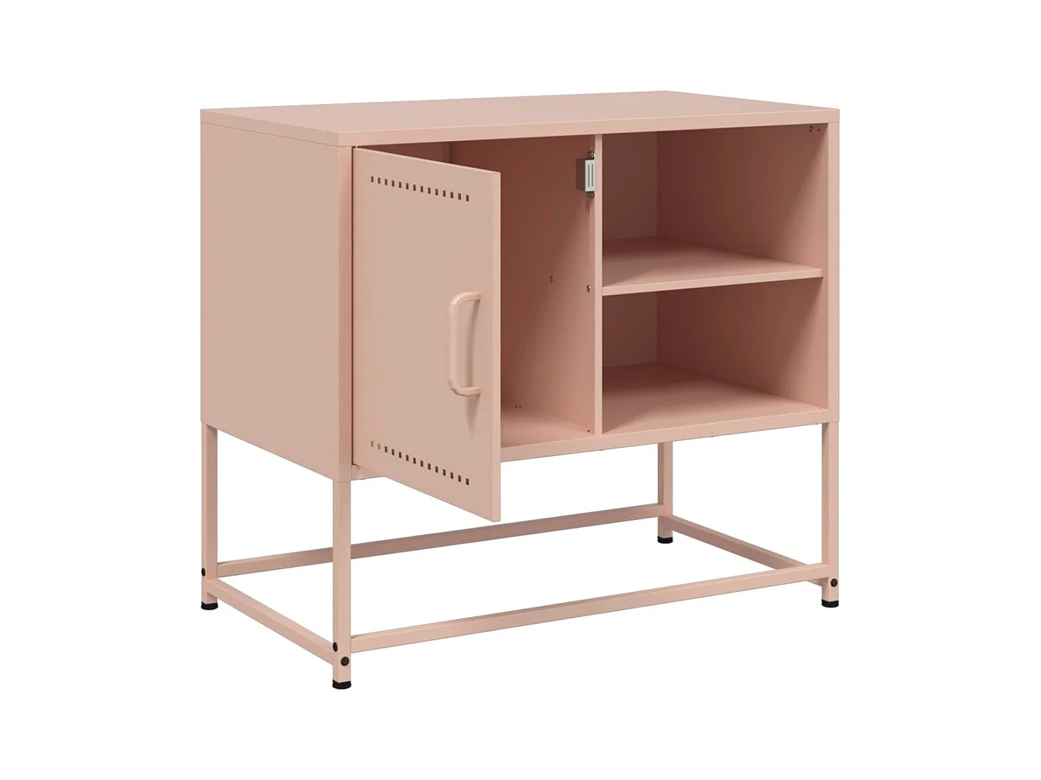 Meuble TV rose 68x39x60,5 cm acier