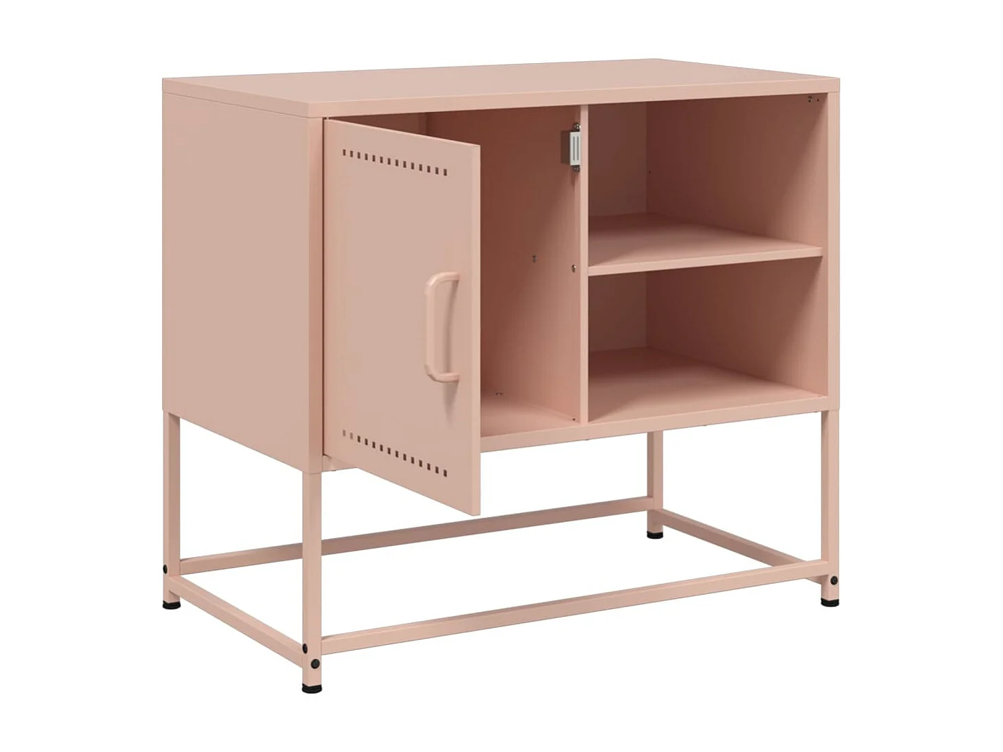 Meuble TV rose 68x39x60,5 cm acier