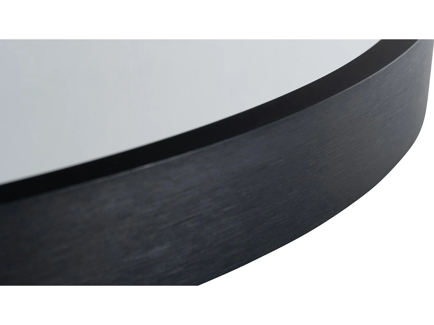 Miroir mural - rond Ø 80 cm - Métal - Noir - Elsie