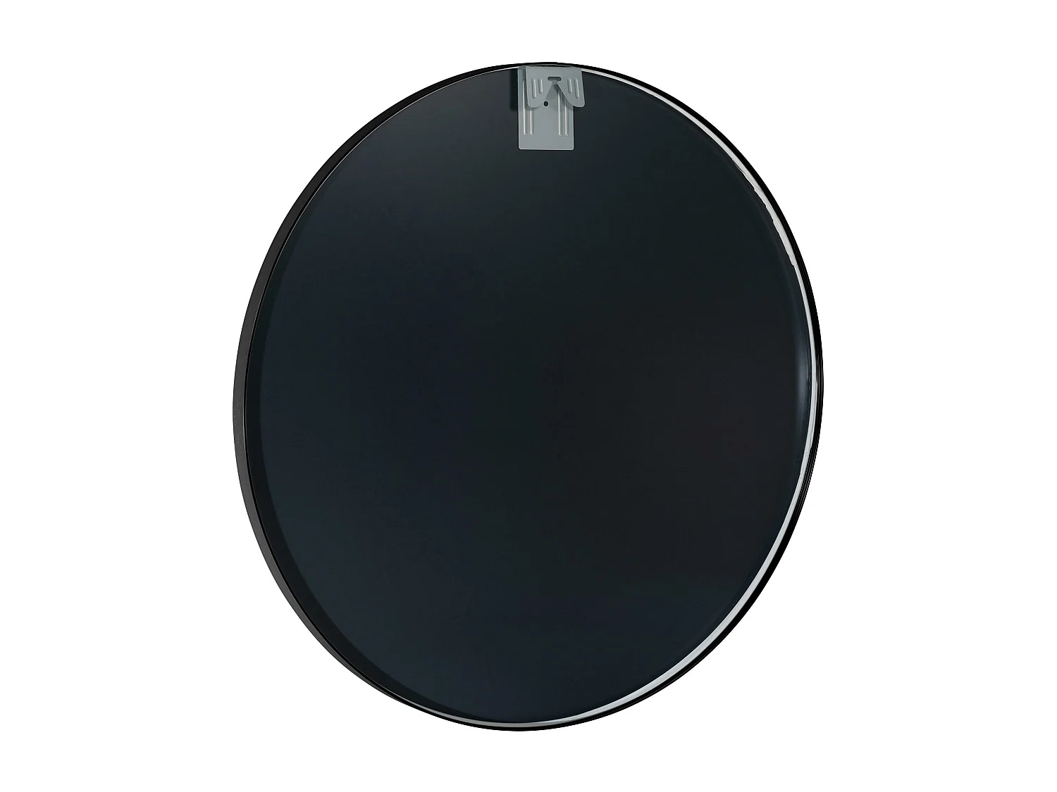Miroir mural - rond Ø 80 cm - Métal - Noir - Elsie