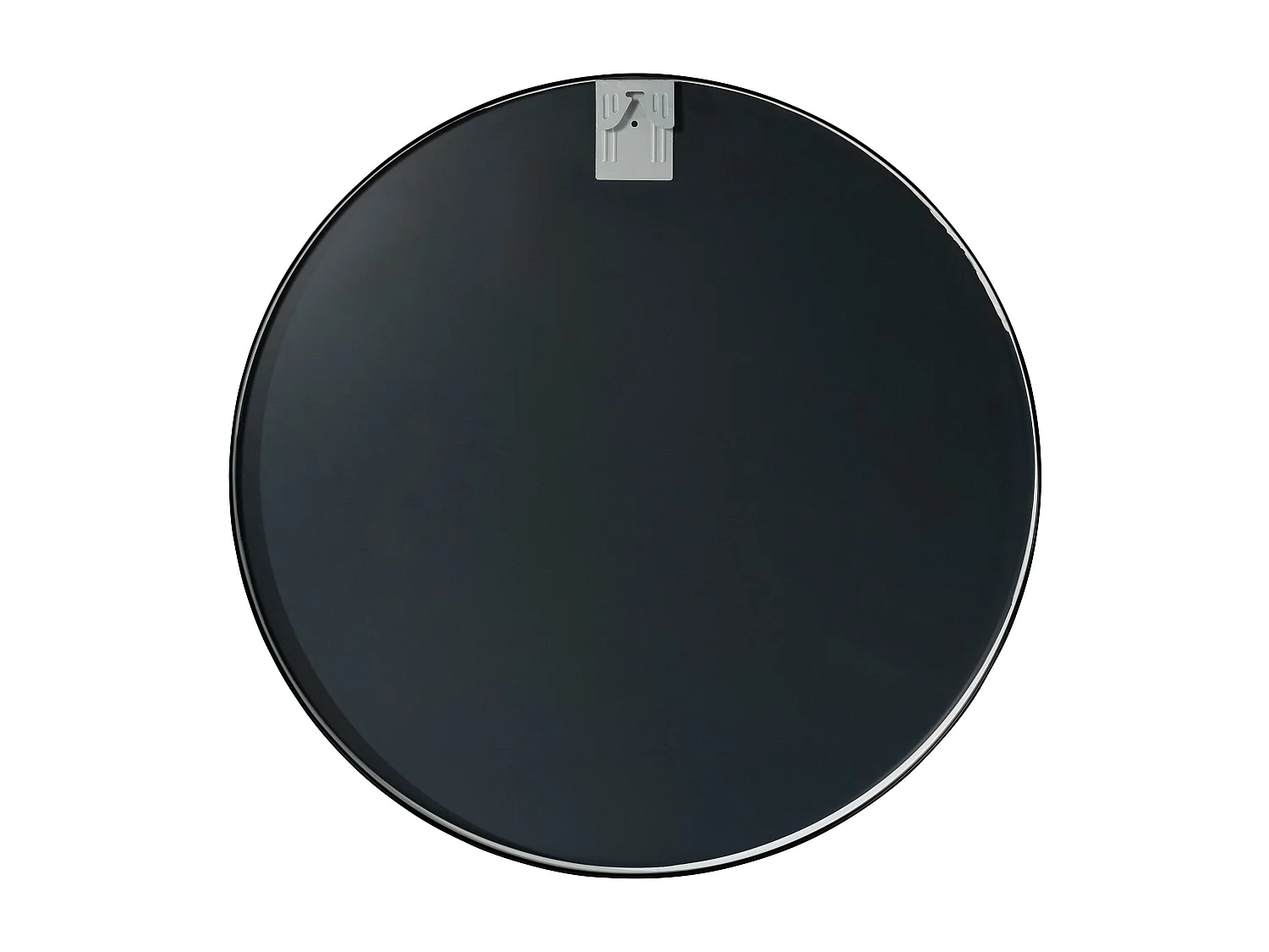 Miroir mural - rond Ø 80 cm - Métal - Noir - Elsie