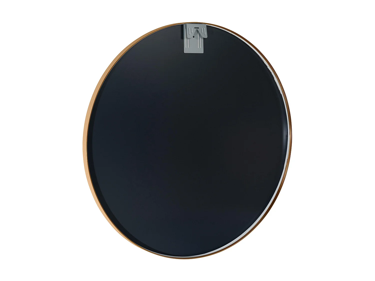 Miroir mural - rond Ø 80 cm - Métal - Or mat - Elsie