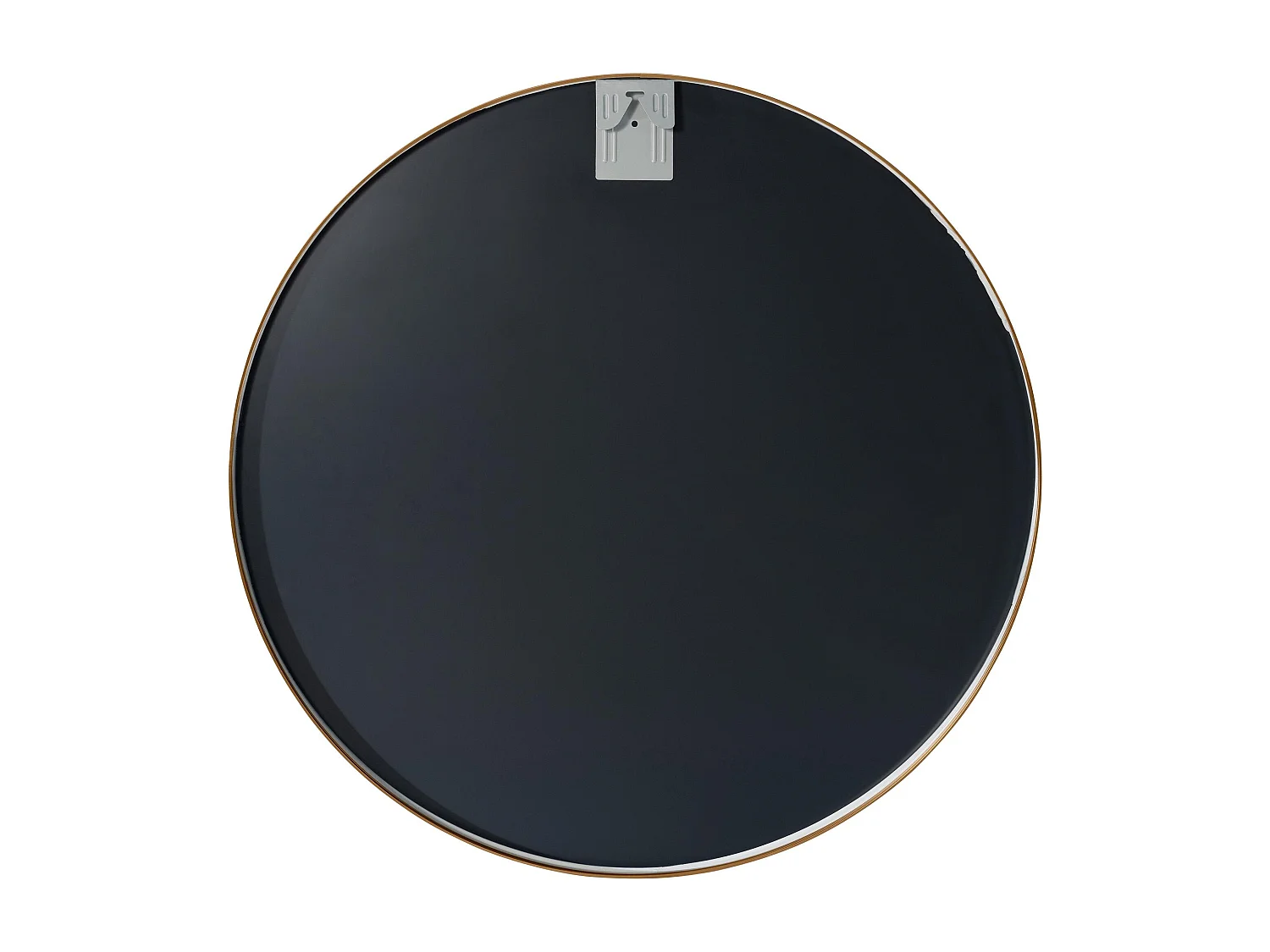 Miroir mural - rond Ø 80 cm - Métal - Or mat - Elsie