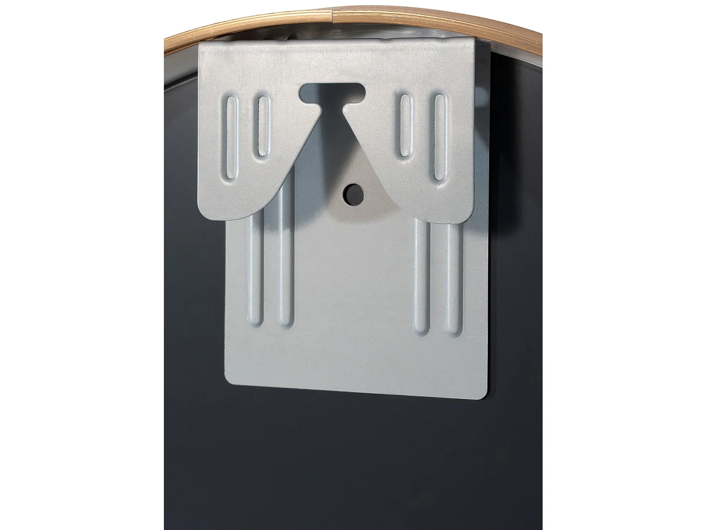 Miroir mural - rond Ø 80 cm - Métal - Or mat - Elsie