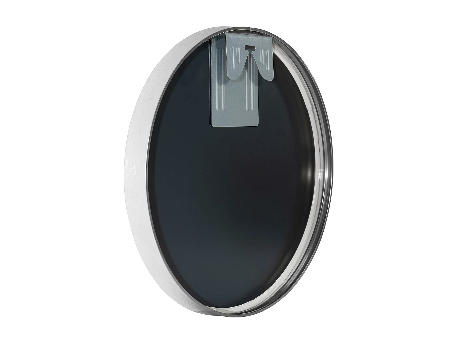 Miroir mural - rond Ø 30 cm - Métal - Argent - Elsie