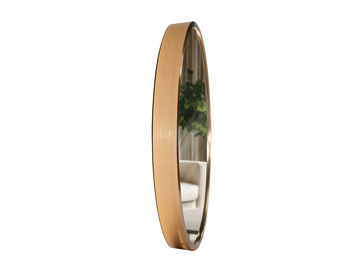 Miroir mural - rond Ø 30 cm - Métal - gold matt - Elsie