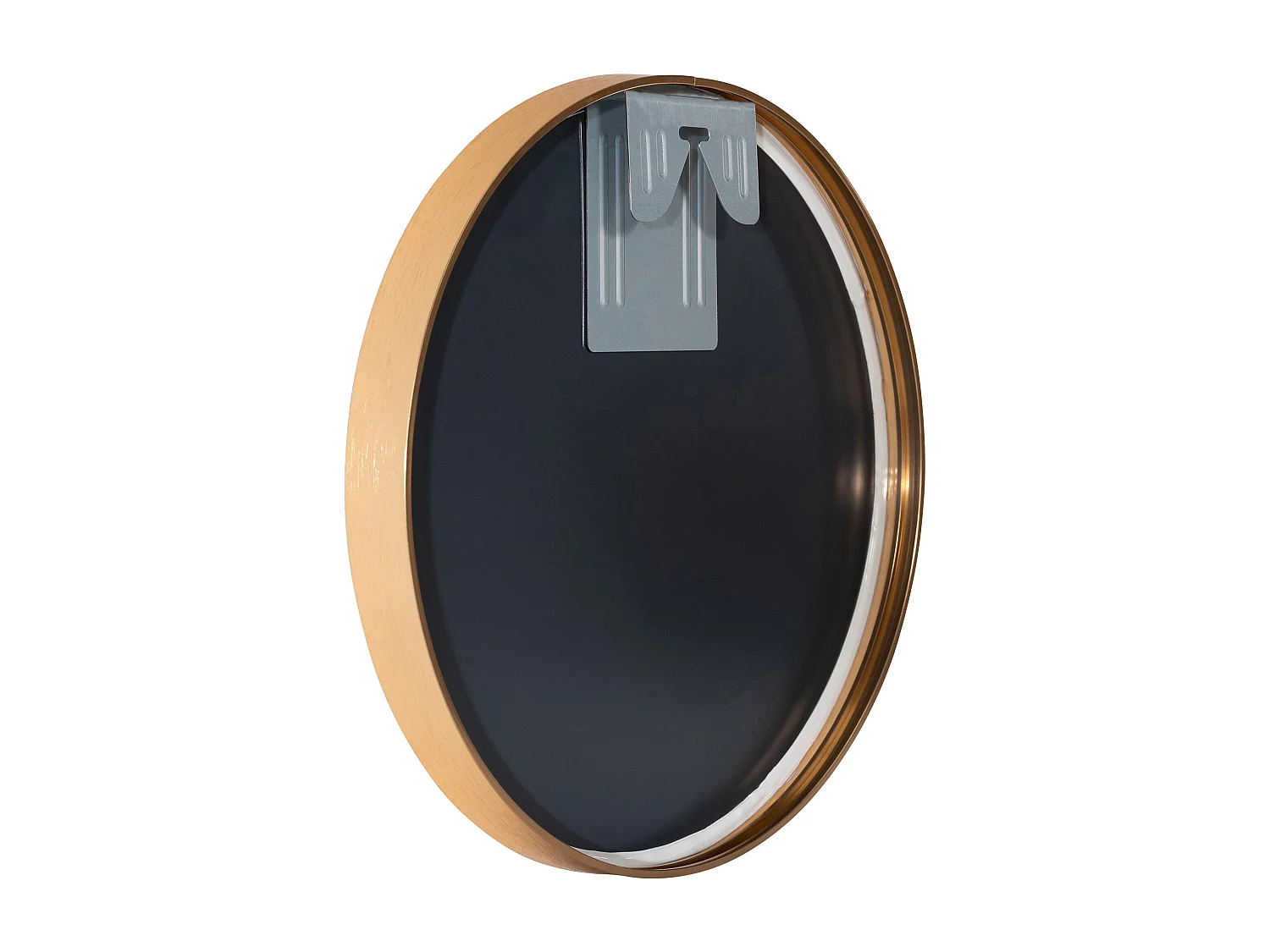 Miroir mural - rond Ø 30 cm - Métal - Or mat - Elsie