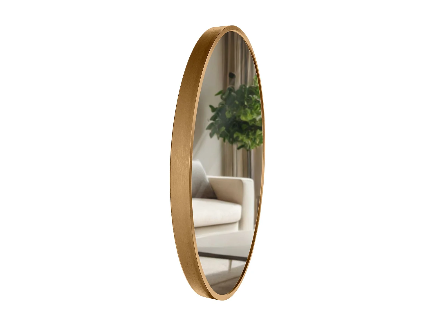 Miroir mural - rond Ø 45 cm - Métal - gold matt - Elsie