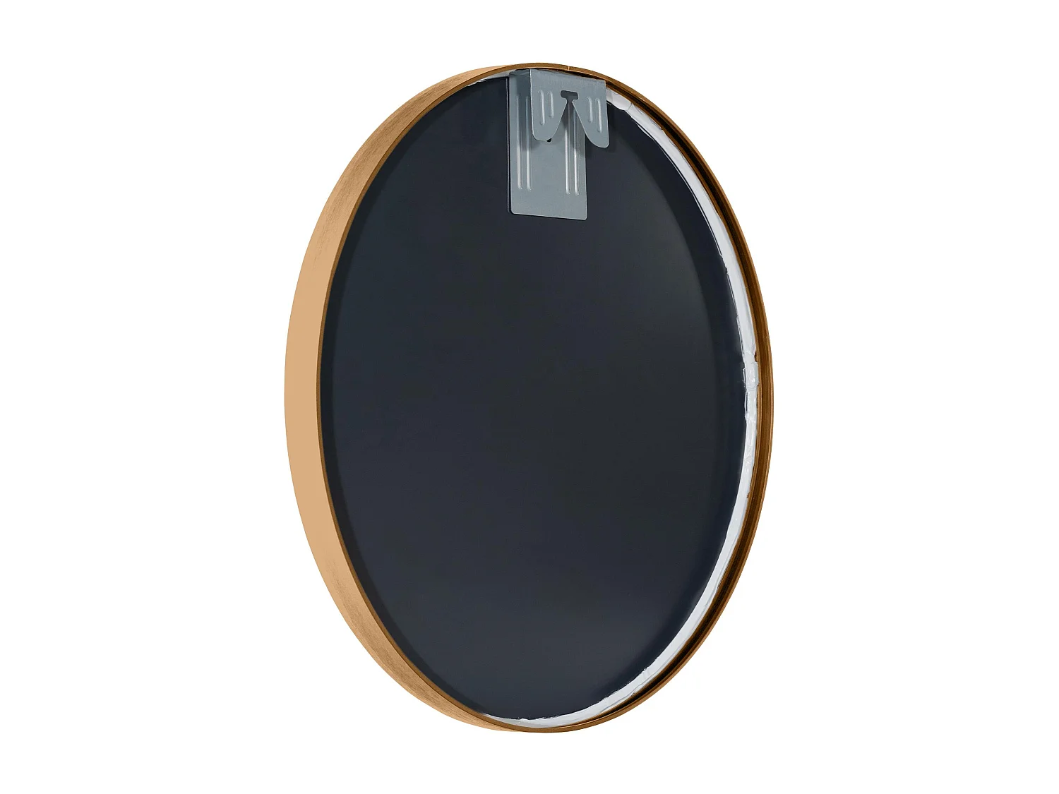 Miroir mural - rond Ø 45 cm - Métal - Or mat - Elsie