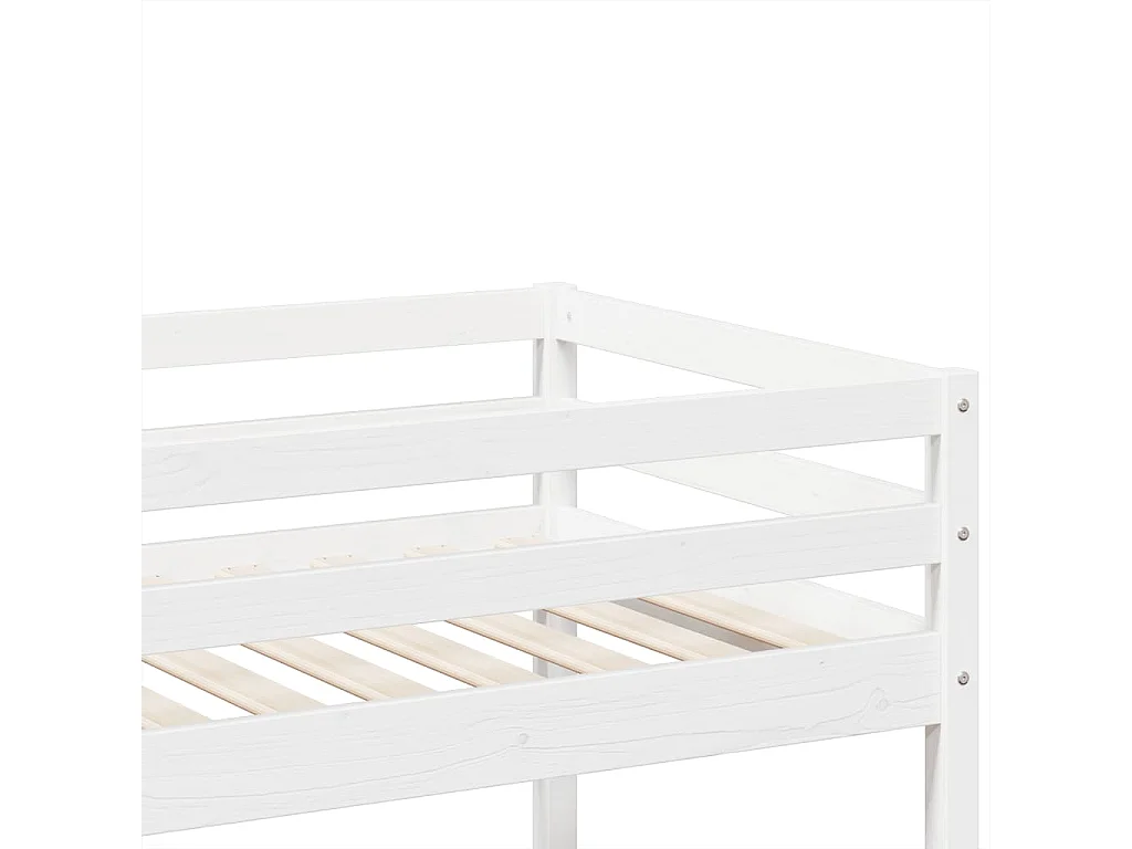 Stapelbed massief grenenhout wit 80x200 cm