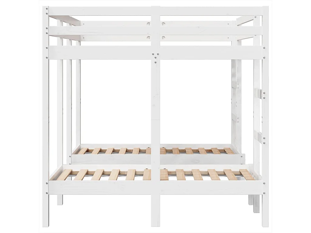 Stapelbed 3-voudig grenenhout wit 140x200/70x140 cm