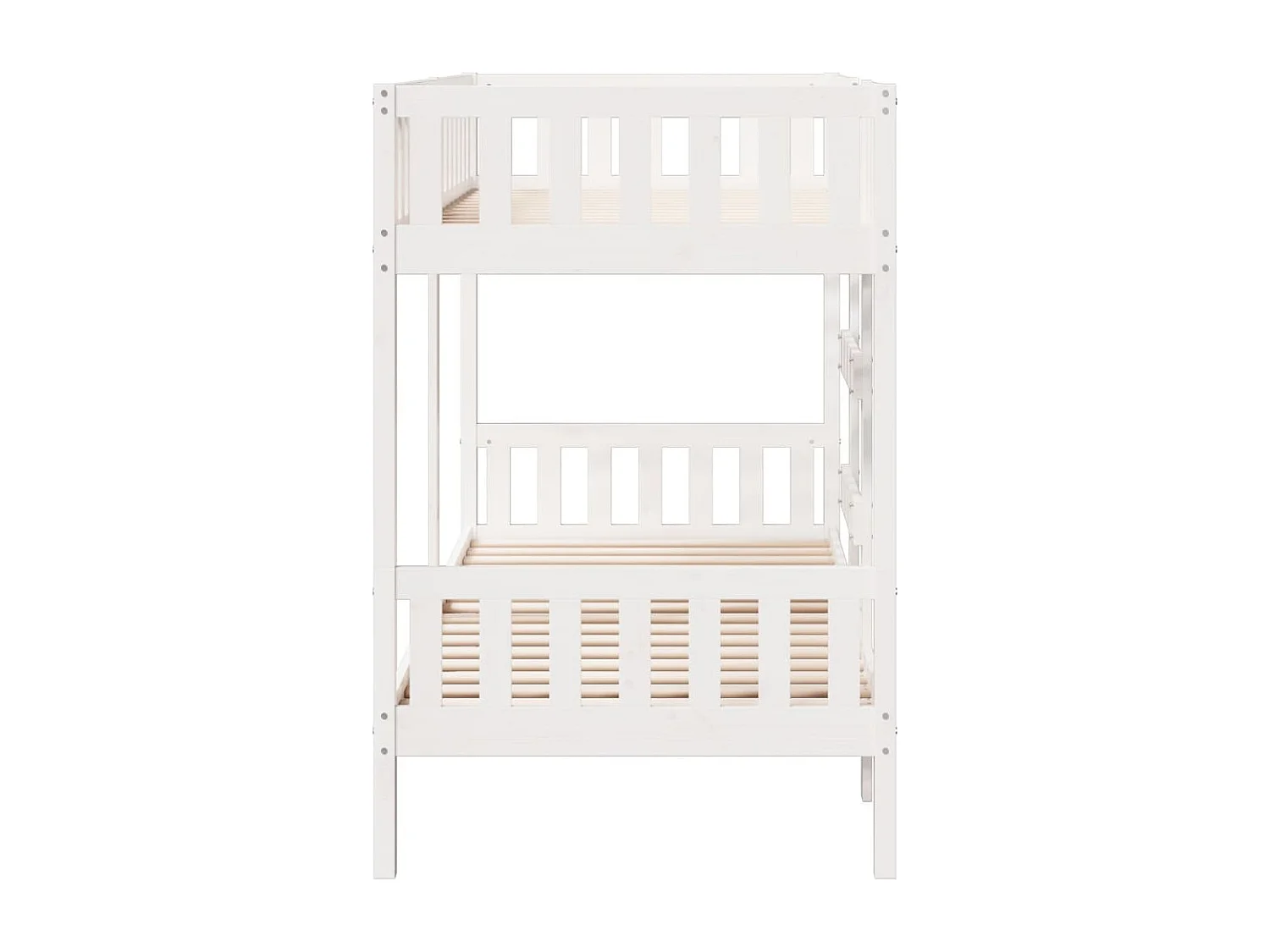 Lit superposé Blanc 75x190 cm Bois de pin massif