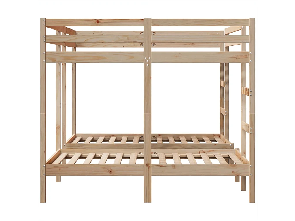 Lit superposé triple 140x200/70x140 cm bois de pin massif