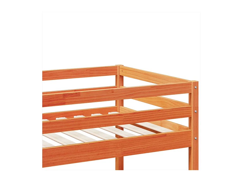 Stapelbed massief grenenhout wasbruin 90x200 cm