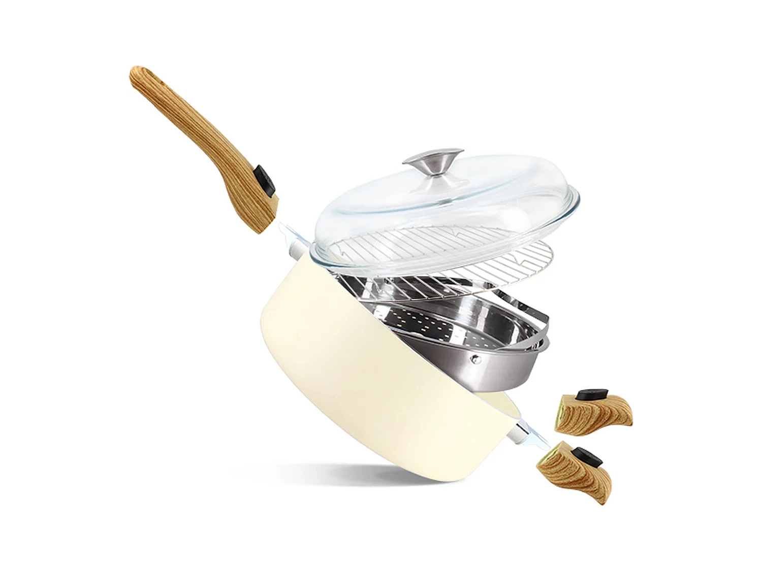 Menastyl - Set Culinaire Multi- Usage Creme 28cm En Aluminium Recycle