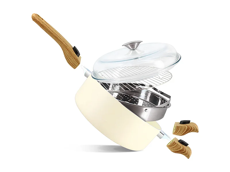 Menastyl - Set Culinaire Multi- Usage Creme 28cm En Aluminium Recycle