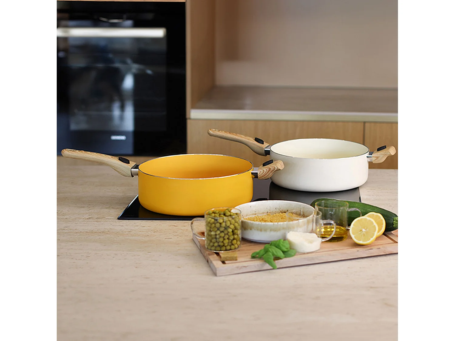 Menastyl - Set Culinaire Multi- Usage Safran 28cm En Aluminium Recyclé