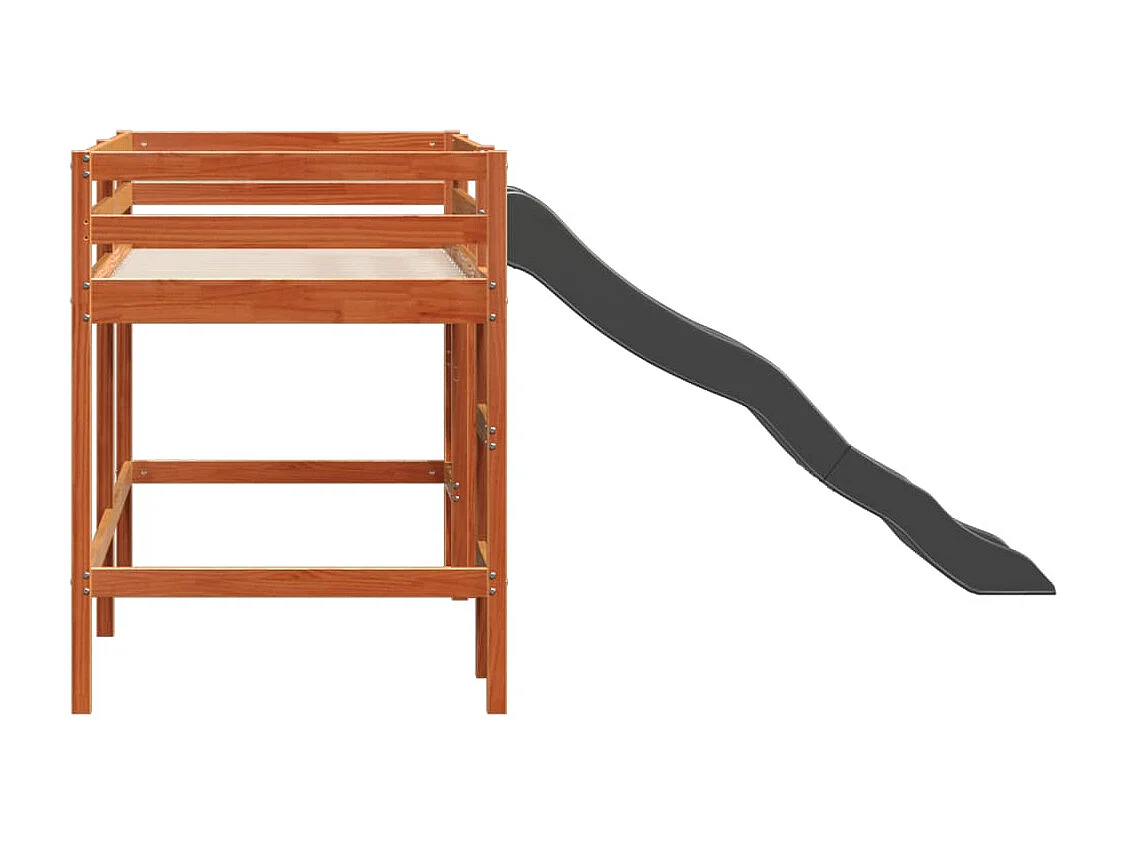 Lit mezzanine d'enfants sans matelas 80x200 cm bois pin massif