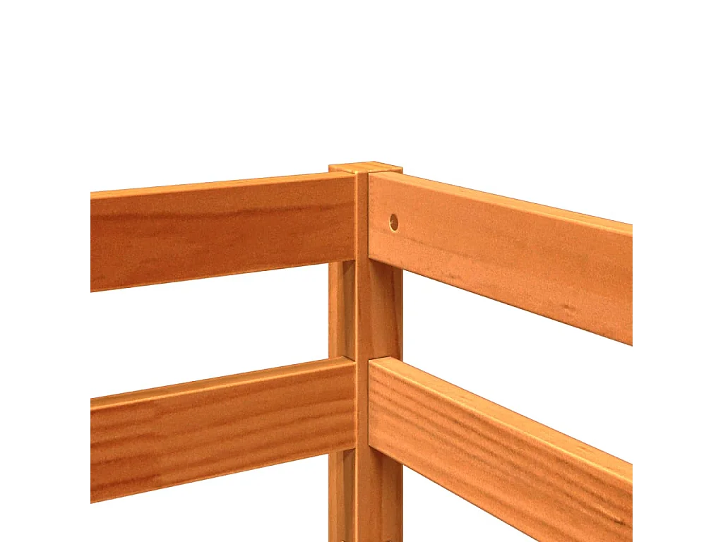 Lit mezzanine d'enfants sans matelas 90x190 cm bois pin massif