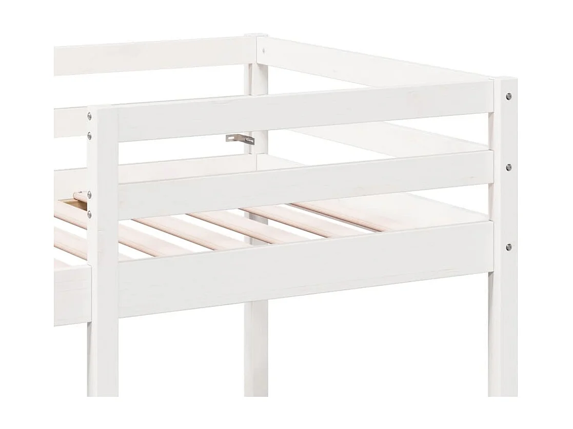 Lit mezzanine avec bureau et chaises blanc 90x200 cm pin massif